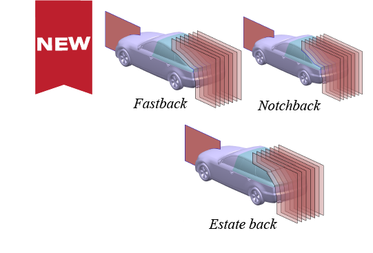 Automotive DrivAer model – Fastback, Notchback, Estate back
